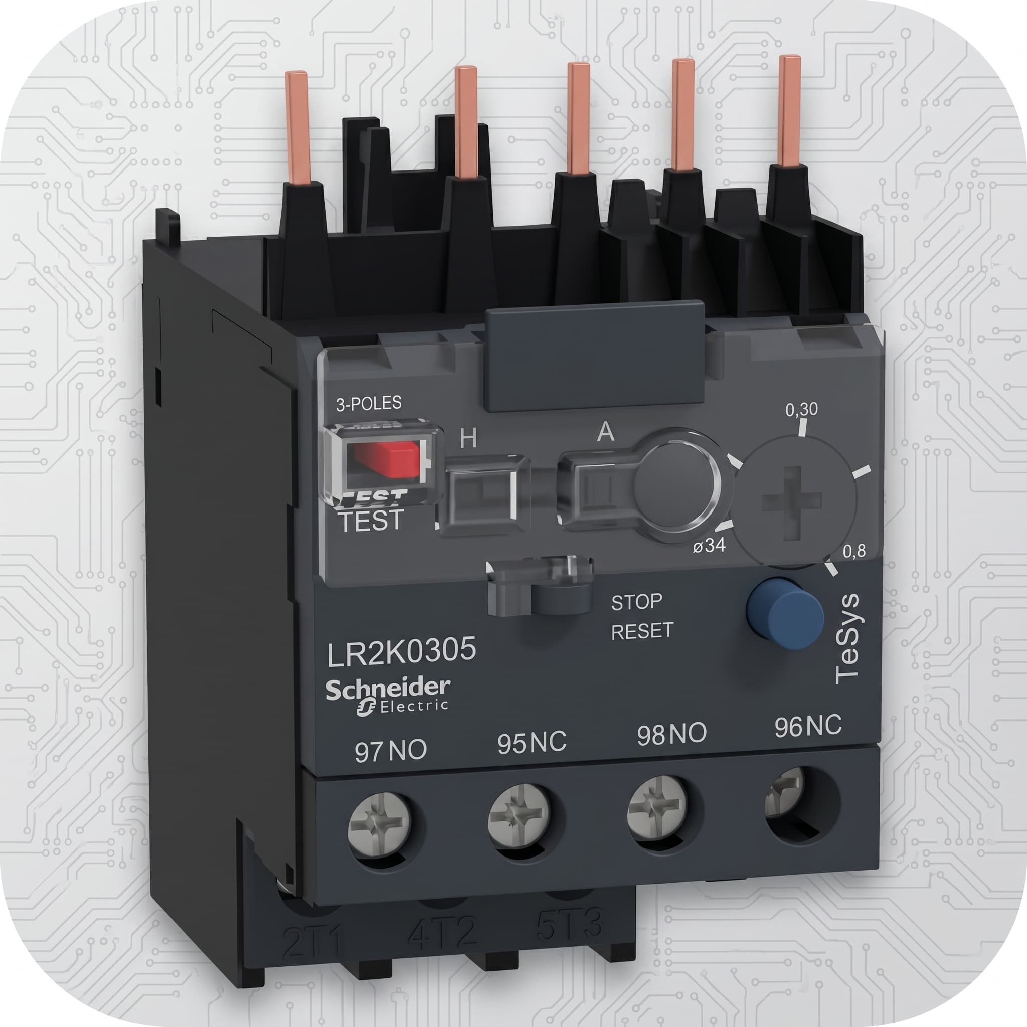 اوفر لود K-TYPE OVERLOAD RELAY 2.6 - 3.7 A